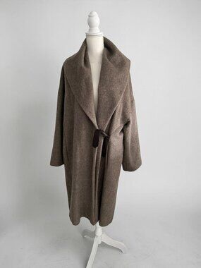 ANNETTE GORTZ Light Brown Wool Alpaca Blend Coat Size US 10